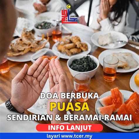 Doa Berbuka Puasa Sendirian And Beramai Ramai Jakim Tcermy