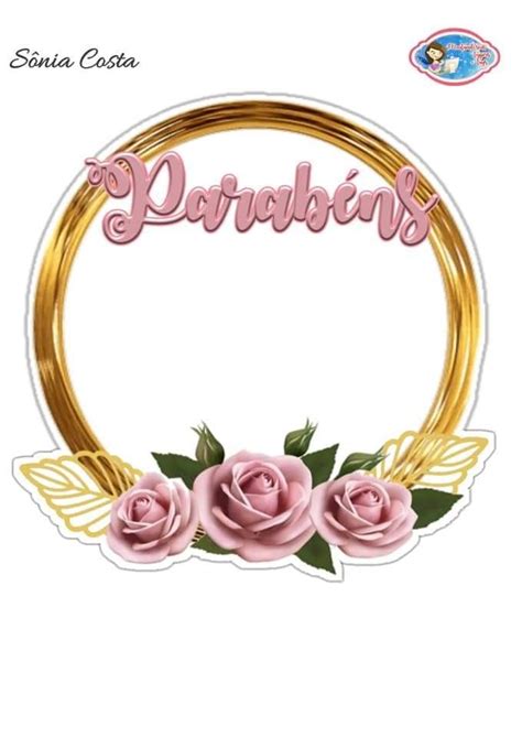 Circulo Dourado Png Topo De Bolo Topo De Bolo Bras O Decora O Casamento