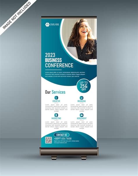 Premium Vector | Corporate roll up banner design or pull up banner ...