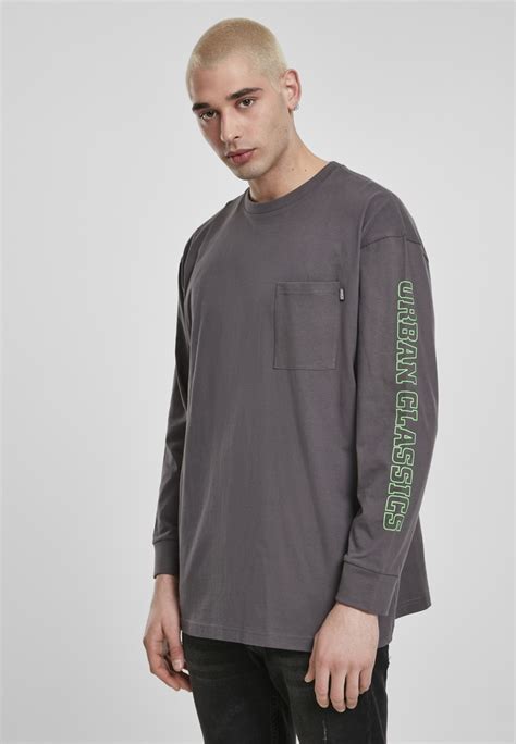 Urban Classics Longpullover Herren Neon Logo Boxy Pocket Ls Tlg