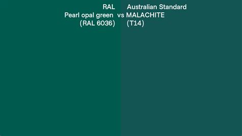 Ral Pearl Opal Green Ral Vs Australian Standard Malachite T