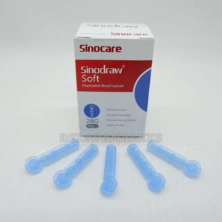 Jual Sinocare Sinodraw Blood Lancet 28G Isi 50 Pcs Soft Twist Jarum