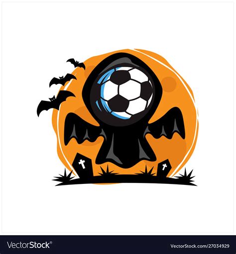 Football halloween theme Royalty Free Vector Image