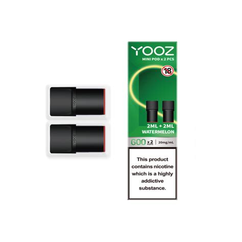 Yooz MIni Pod Cartridge 2ml 2pcs Pack Prefilled UK Vapesourcing