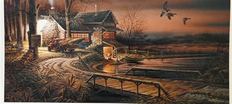 Terry Redlin Hunters Haven Original Print Etsy