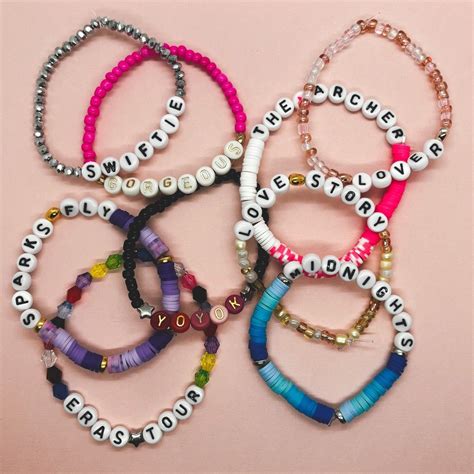 Taylor Swift Bracelets Eras Tour Swiftie Friendship Etsy Taylor Swift