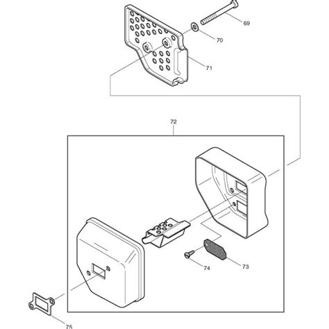 Muffler Assembly For Makita Dcs340 40 Chainsaws Lands Engineers