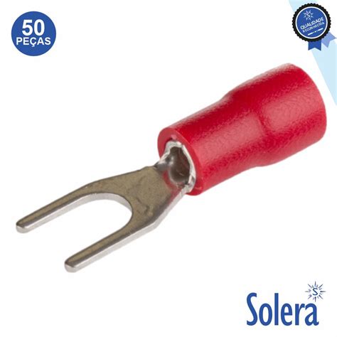 Terminal Forquilha Isolado Vermelho 50x SOLERA Advance Repair