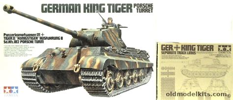 Tamiya 135 King Tiger With Separate Track Links Set Porsche Turret