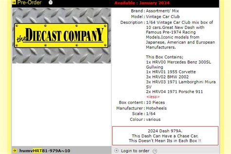 Vintage Racing Club Mix Hrt A A A Hot Wheels