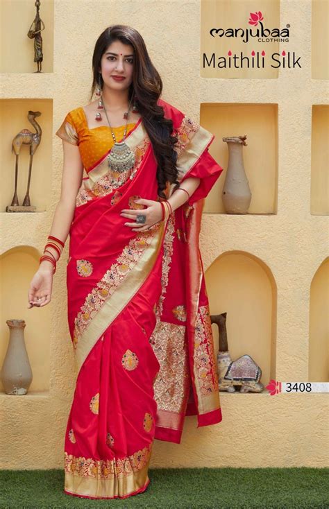 Manjuba Maithili Silk Soft Weaving Silk Saree Collection Textileexport