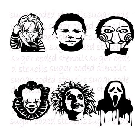 Horror Movie Characters Chucky Beetlejuice Pennywise Etsy