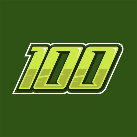 Racing number 100 logo design vector 17734791 Vector Art at Vecteezy