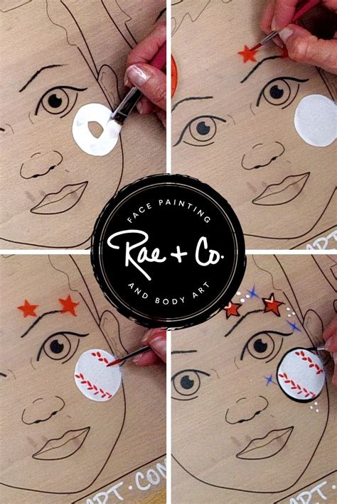 How To Face Paint A Simple Baseball Face Painting Face Painting