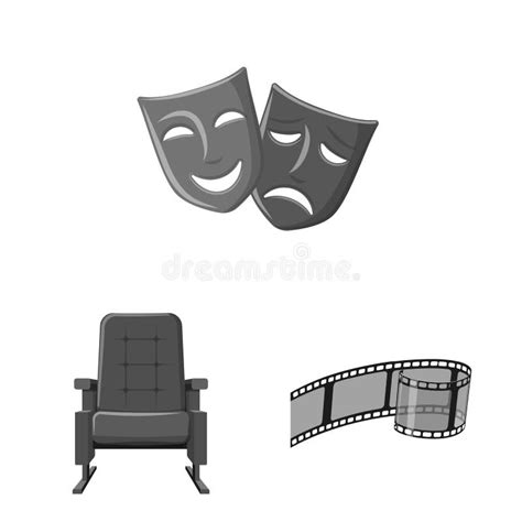 Vector Illustration Of Cinematography And Studio Logo Collection Of