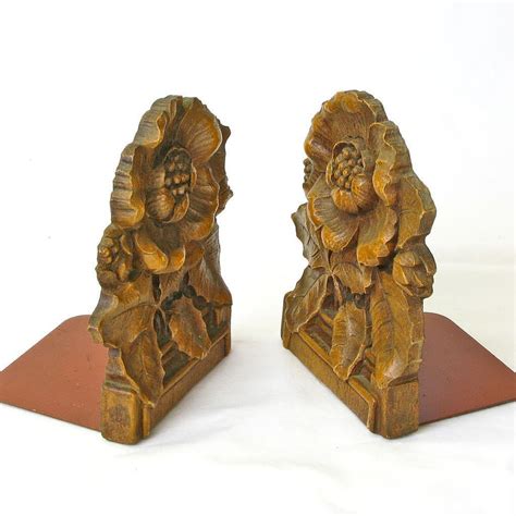 Leafy Floral Bookends Syroco Ca 1930 40 From Sweetpeacottage On Ruby