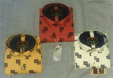 Very Bery Cotton Men Collar Neck Printed Shirt Size M L Xl At Rs 250