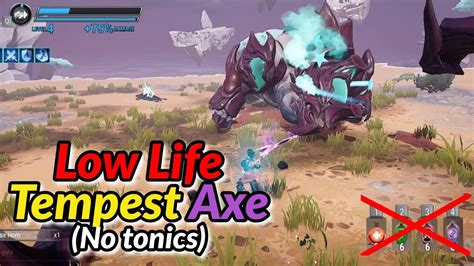 Low Life Acidic Tempest Axe No Tonics Dauntless Build Youtube