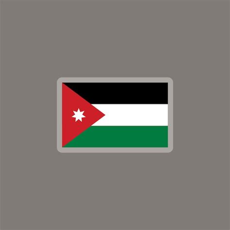 Premium Vector Illustration Of Jordan Flag Template