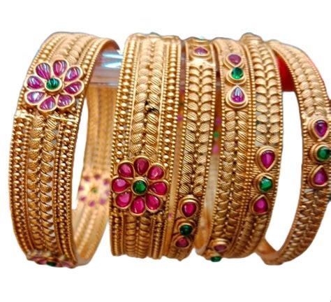 Brass Wedding Wear Bridal Gold Plated Bangle Set At Rs Set In Mumbai