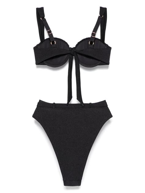 Noire Swimwear Onyx Bikini Set Black Farfetch Uk