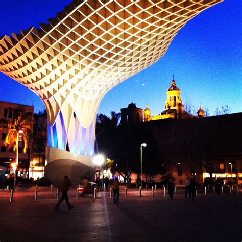 Night shot of "Las Setas", popular name for the new "Plaza de la ...