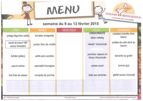 Menus De La Cantine Janvier F Vrier Ecole Sainte Agn S