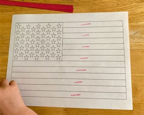 Easy Cut And Paste American Flag Craft With Template