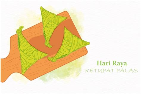 Premium Vector Islamic Food Traditional Ketupat Celebration Eid Mubarak