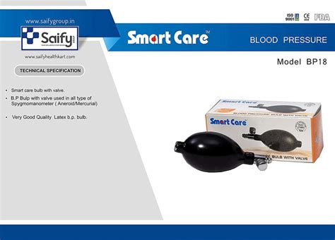 Buy Smartcare Bp Monitor Bulb With Valve Latex Black Online And Get