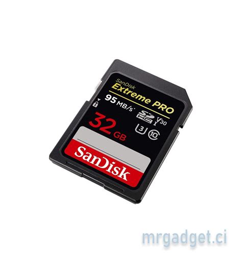 Sandisk Carte Mémoire Sdhc Sandisk Extreme Pro 32 Go Jusqu à 95 Mo S Uhs I Classe 10 U3 V30