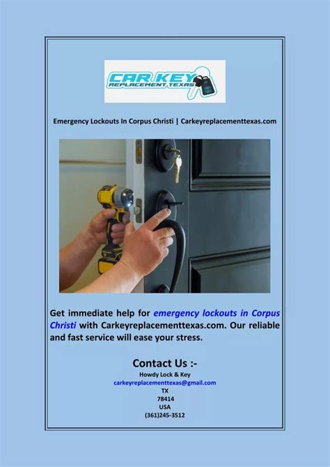 Ppt Emergency Lockouts In Corpus Christi Carkeyreplacementtexas Com Powerpoint Presentation