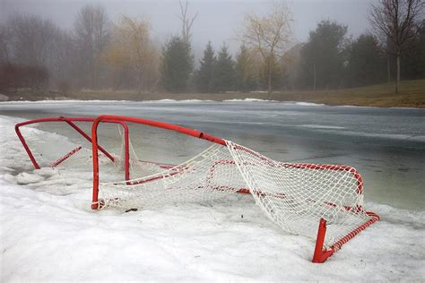 Hockey Net On Frozen Pond Photograph By Perry Mckenna Photography