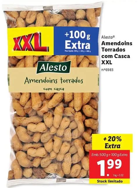 Promoção Alesto Amendoins Torrados Casca XXL em Lidl