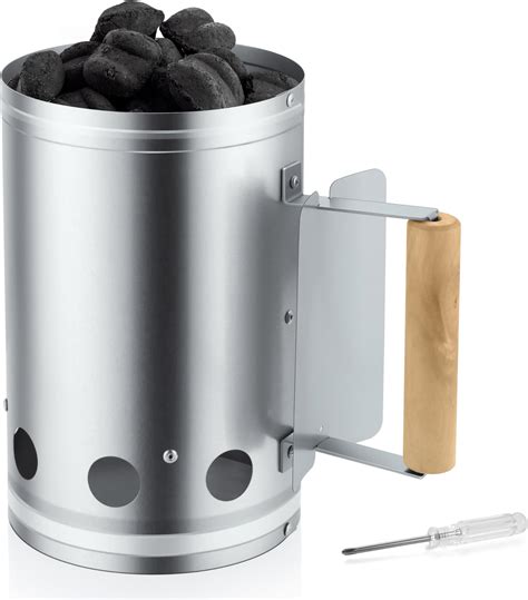 Amazon Leonyo Charcoal Chimney Starter Heavy Duty BBQ Chimney