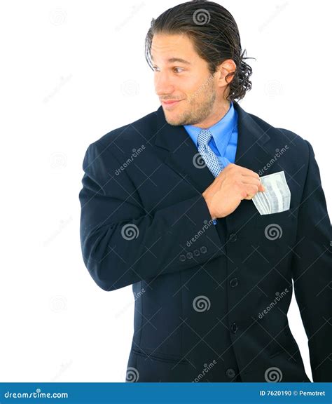 Sneaky Young Caucasian Businessman Stock Photo Image Of Masculine