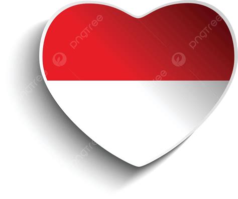 Monaco Flag Heart Paper Sticker Patriotism Emblem Concept Vector