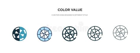 Color Value Icon In Different Style Vector Illustration Two Colored