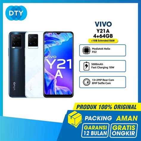 Jual Vivo Y A Gb Gb Extended Ram Mah W Fast Charge