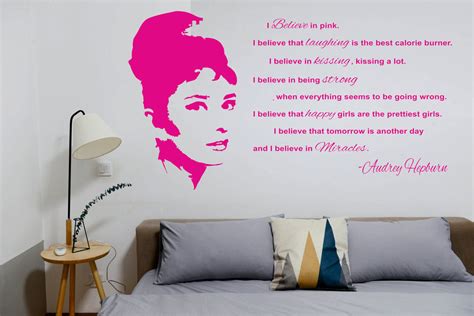 Audrey Hepburn And Famous Quote Iconic Wall Art Design Wall Art Shop