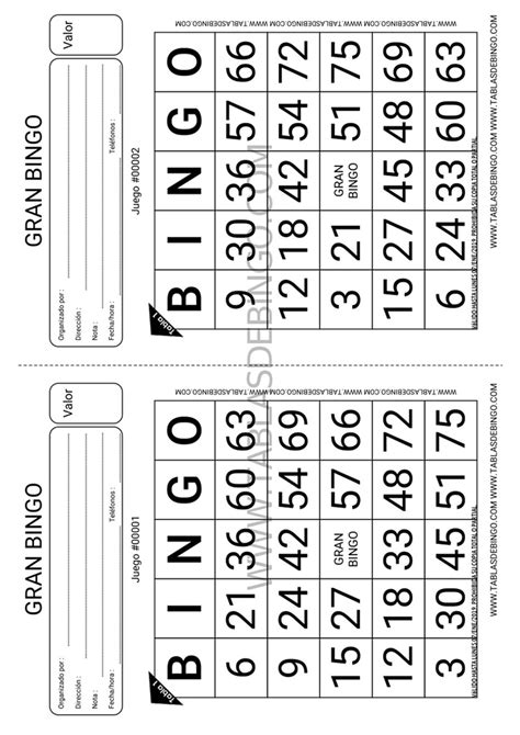 Tablas De Bingo Personaliza Descarga En Pdf E Imprime