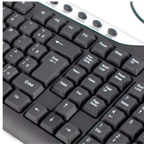 TECLADO USB MULTIMIDIA ABNT2 BK 146M PRETO PRATA EXBOM Express