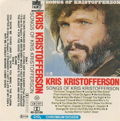 Kris Kristofferson – Songs Of Kristofferson (Cassette) - Discogs