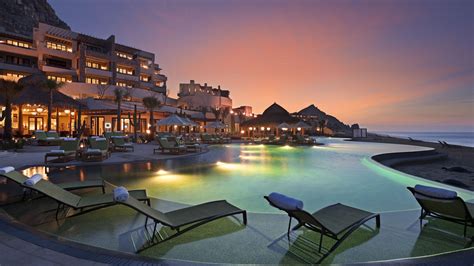 Cabo San Lucas Mexico Resort Hotel Sunset Sunrise Pool Sunbed Light Travel Vacation