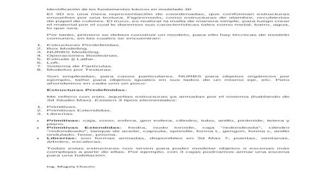 Identificaci N De Los Fundamentos B Sicos En Modelado D Pdf