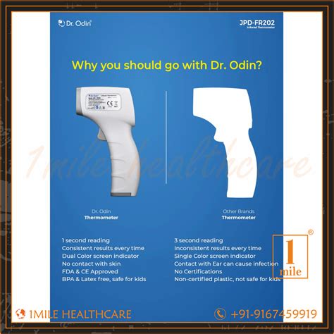 Dr Odin Forehead Thermometer Forehead Contactless Accurate Adult