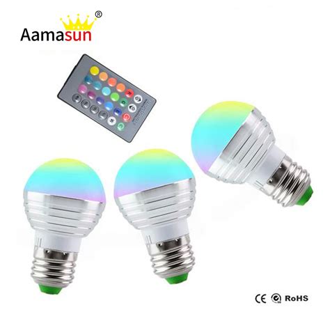 Aliexpress Buy E27 E14 LED RGB Bulb Lamp AC110V 220V 5W LED RGB