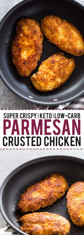 Crispy Parmesan Crusted Chicken Breasts Low Carb Keto Gimme Delicious