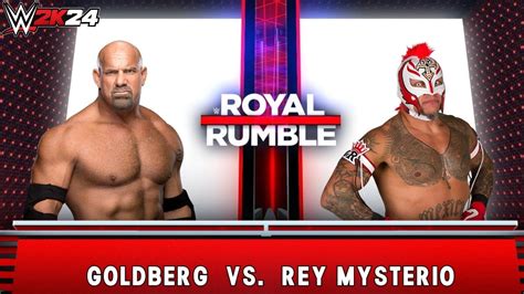 Full Match Goldberg Vs Rey Mysterio Royal Rumble WWE 2K24 YouTube