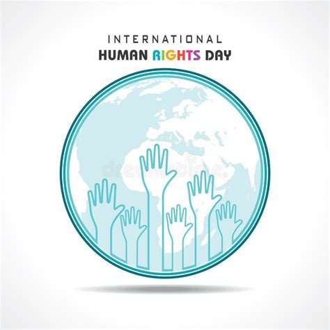 International Human Rights Day 10 December Stock Vector Illustration